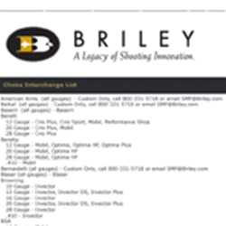 Briley Choke Chart