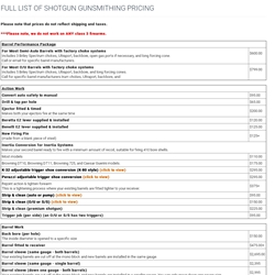 Shotgun Gunsmithing Pricing