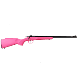 Crickett KSA2220 Youth 22 LR Caliber with 1rd Capacity, 16.12" Barrel, Blued Metal Finish & Pink Synthetic Stock Right Hand (Youth) (G70342)