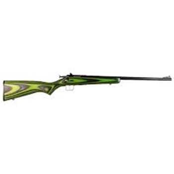 Crickett KSA2231 Youth 22 LR Caliber with 1rd Capacity, 16.12" Barrel, Blued Metal Finish & Black/Green Laminate Stock Right Hand (Youth) (G70343)