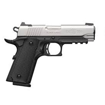 Browning 051121492 1911-380 Compact 380 ACP 8+1 3.63" Stainless / Black (G81926)